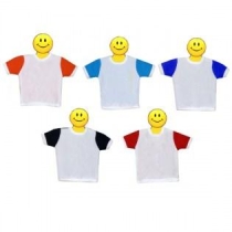 1 - MINI T-SHIRT CON MANICHE COLORATE CF 5PZ